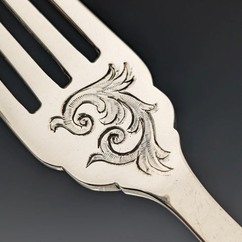 英国アンティーク シルバープレート カトラリー6ペアセット Allen & Darwin