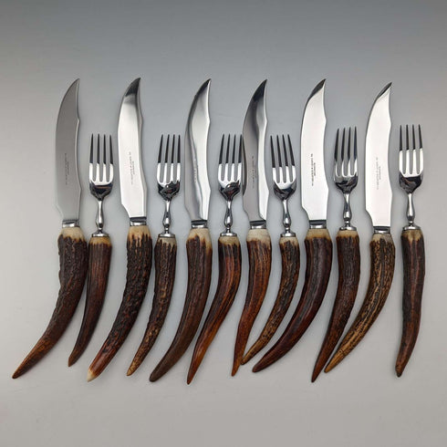 英國復古鹿角柄晚餐餐具 6 對套裝 RF MOSLEY