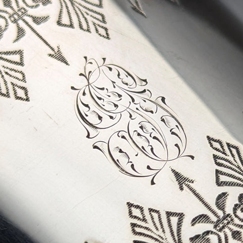 法國古董 950 純銀餐巾環一對 86 克