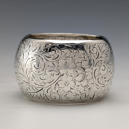 1888 年英國古董純銀餐巾環 17 克 Nathan&Hayes