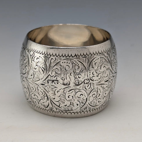 1897 年英國古董純銀餐巾環 36 克 Hilliard&Thomason