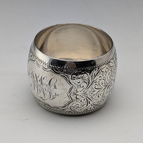 1897 年英國古董純銀餐巾環 36 克 Hilliard&Thomason