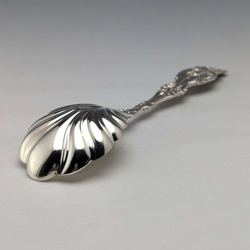 1900年頃 米国アンティーク 純銀製 デザートスプーン 36g Whiting Manufacturing