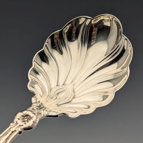 約 1900 年美國古董純銀甜點湯匙 36 克鱈魚製造