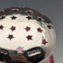 1910 British antique cranberry glass sugar caster with pure silver lid, Hukin & Heath