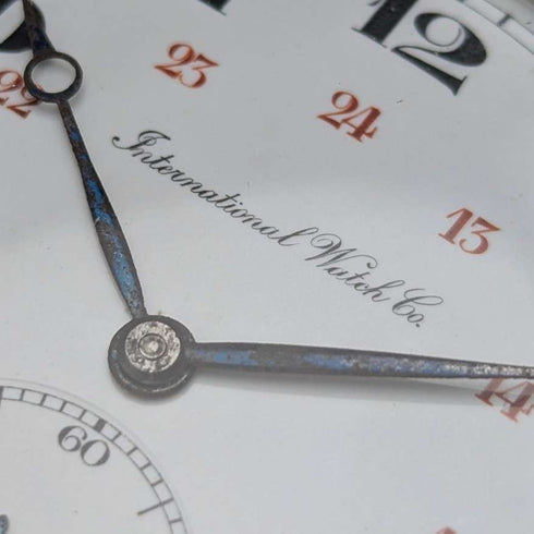 1918年頃 アンティーク IWCシャフハウゼン 懐中時計 ニッケルシルバーケース 整備済