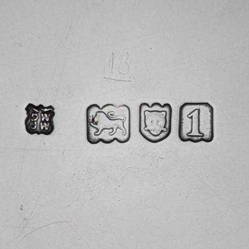 1906 年英國古董純銀中心碗帶柄 745 克 Daniel&John Wellby