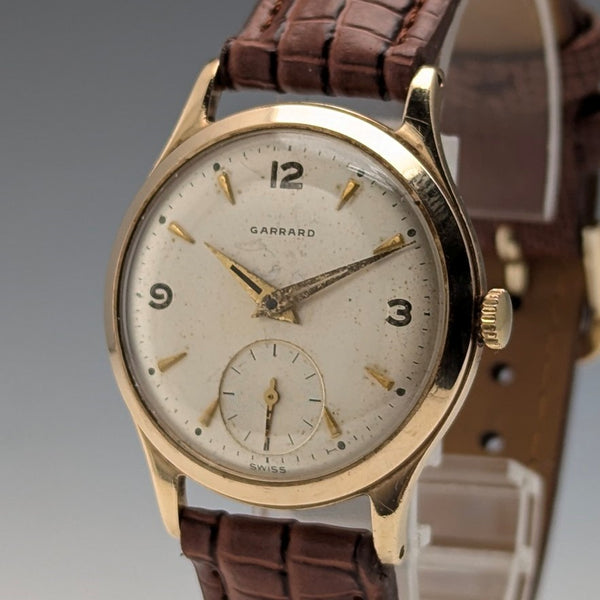 1958 年英國 Garrard K9 純金丹尼森錶殼男錶帶盒翻新