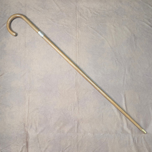 1918 年英國古董紳士浮雕純銀裝飾彎柄手杖 91 厘米