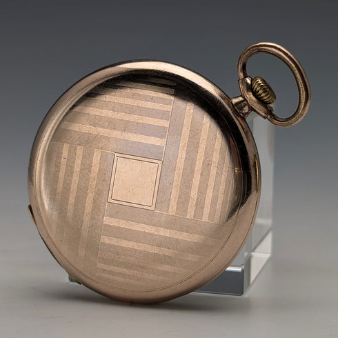 Circa 1931 Vintage Longines Pocket Watch Thin Gold-Plated Case Cal18.69Z In Good Working Condition