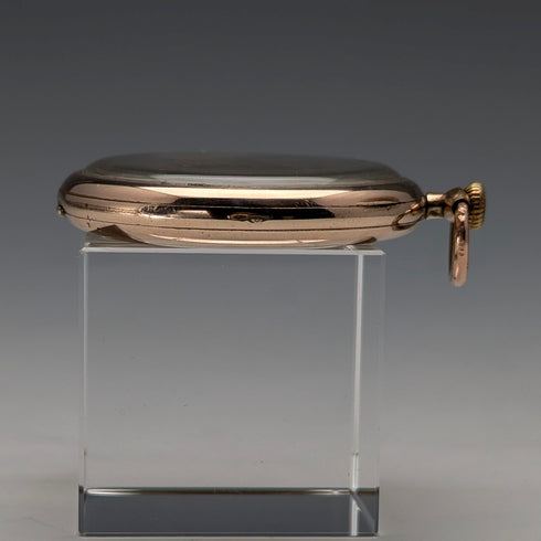 Circa 1931 Vintage Longines Pocket Watch Thin Gold-Plated Case Cal18.69Z In Good Working Condition