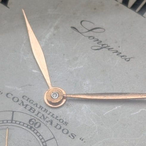 Circa 1931 Vintage Longines Pocket Watch Thin Gold-Plated Case Cal18.69Z In Good Working Condition