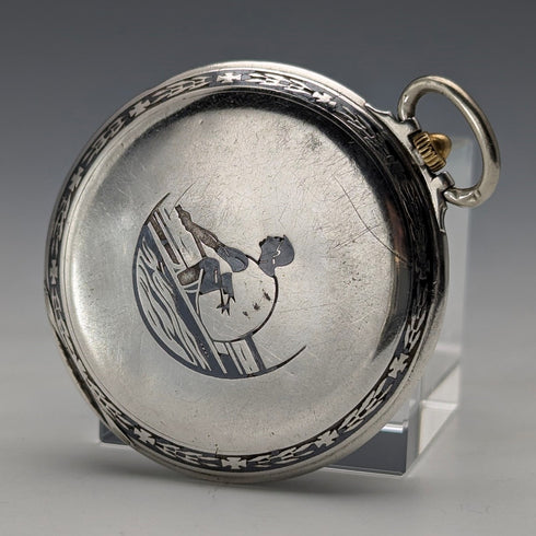 約 1925 年復古浪琴懷錶薄 Niero 錶殼 Cal18.79N 工作狀況良好