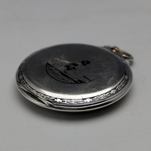 約 1925 年復古浪琴懷錶薄 Niero 錶殼 Cal18.79N 工作狀況良好