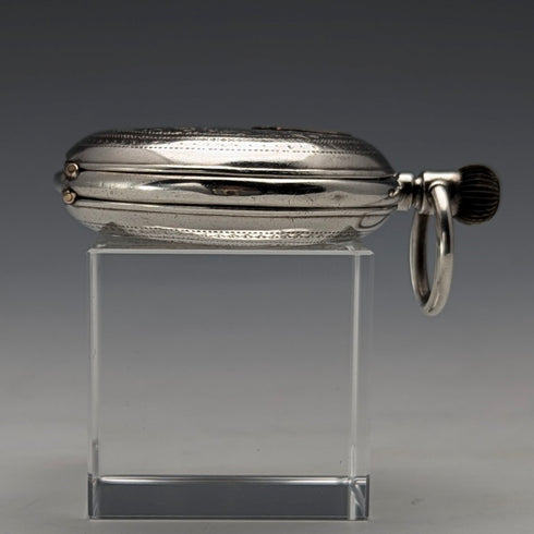 大約 1913 年古董 Billodes/Zenith 懷錶雕刻銀色側面獵人錶殼工作物品