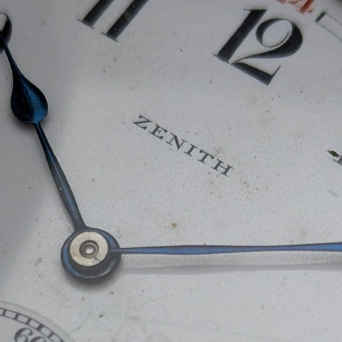 約 1930 年復古真力時懷錶,精美雕刻的銀色側獵人錶殼,工作狀況良好