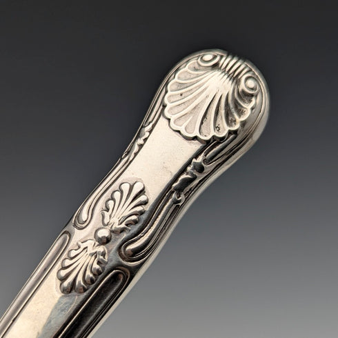 1850年 英国アンティーク 総純銀製 フィッシュサーバーペア 計370g HJ Lias&Son