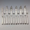 Circa 1860 British Antique Pure Silver Handle Fish Cutlery 6 Pair Aaron Hadfield