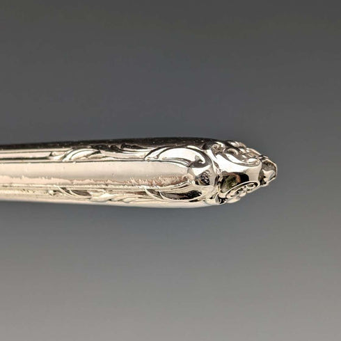 Circa 1860 British Antique Pure Silver Handle Fish Cutlery 6 Pair Aaron Hadfield