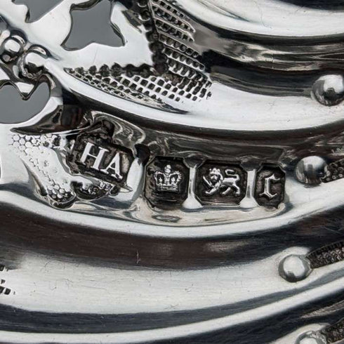 1895年 英国アンティーク 純銀製 シェル型脚付きディッシュ 88g Atkin Brothers