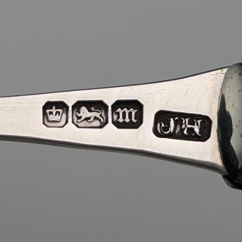 1904年 英国アンティーク 白蝶貝ハンドル 純銀ボタンフック John Holmes