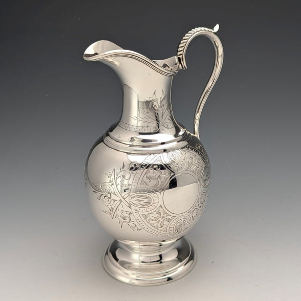 1863 British antique silver plate jug style cream jug