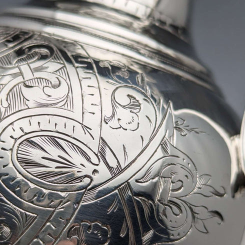 1863 British antique silver plate jug style cream jug