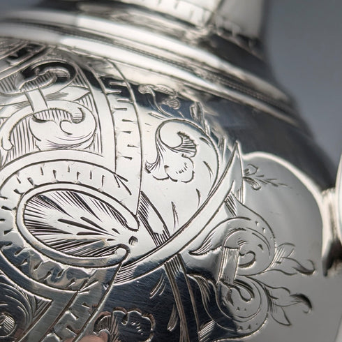 1863年 英国アンティーク シルバープレート製 水差しスタイル クリームジャグ