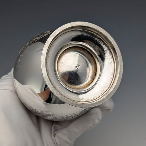 1863年 英国アンティーク シルバープレート製 水差しスタイル クリームジャグ