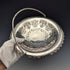 Circa 1900 British antique silver plate basket with movable handle Roberts & Belk