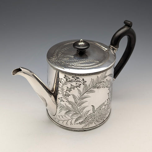 1890年頃 英国アンティーク シルバープレート製ティーポット Joseph Ridge