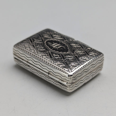 1834年 英国アンティーク 純銀製 ヴィネグレット スポンジ付 Edwin Jones