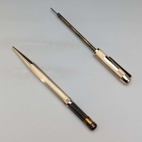 British Vintage Yard O' Red Rolled Gold Propelled Pencil in Case