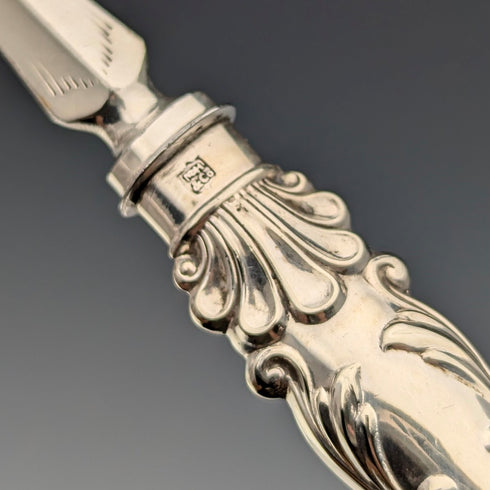 Late 19th Century British Antique Silver Plate Cutlery Set of 9 Pairs Martin & Hall