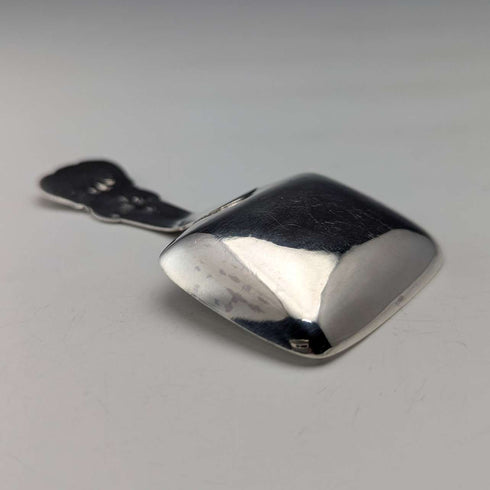 1822 British antique sterling silver tea caddy spoon by Thomas Bartleet