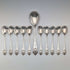 German antique continental silver spoon set of 10 + 1, total weight 205g