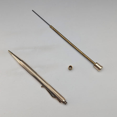 British Vintage Yard O' Red Rolled Gold Propelled Pencil in Case