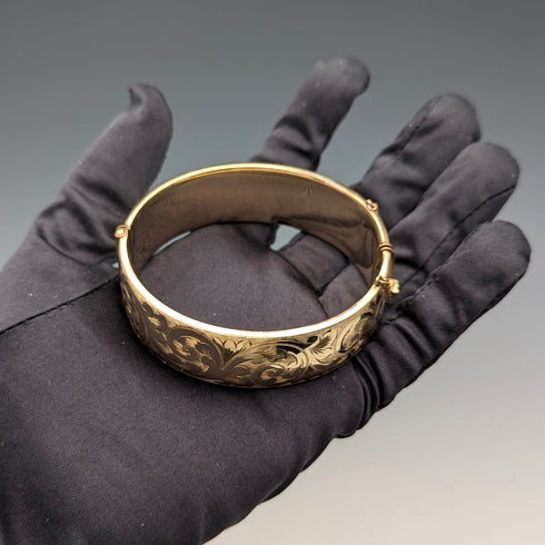 北欧ヴィンテージ 9ctゴールド極厚ロールドゴールド製 ブレスレット Georg Jensen