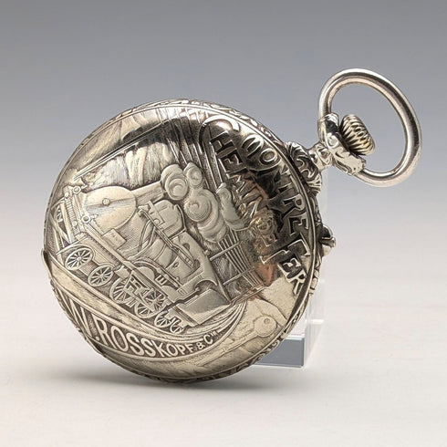 Antique ROSSKOPF pocket watch, circa 1900, 55mm diameter, railway watch, functional.