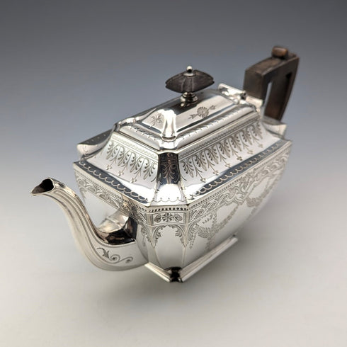 英國古董鍍銀茶具,約1894年,三件套,Atkin Brothers出品