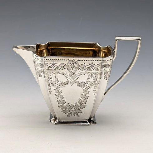 英國古董鍍銀茶具,約1894年,三件套,Atkin Brothers出品