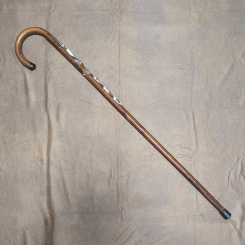 復古男士旅遊手杖棕色軸 94 厘米