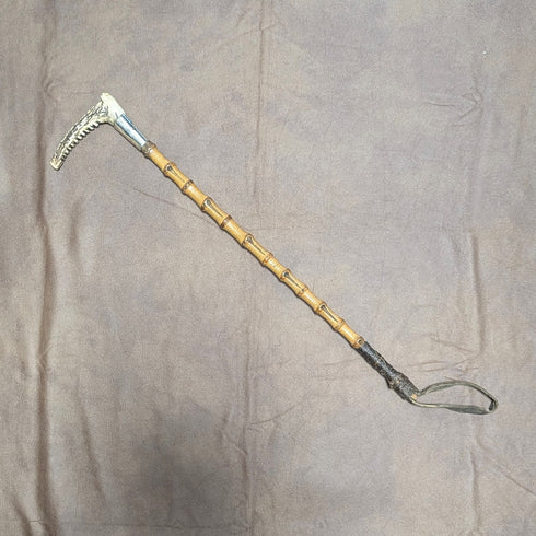 1886 British Antique Riding Crop with Antlers, 50cm