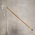 Circa 1900 Antique Men's 800 Silver Bent Handle Walking Stick 90cm