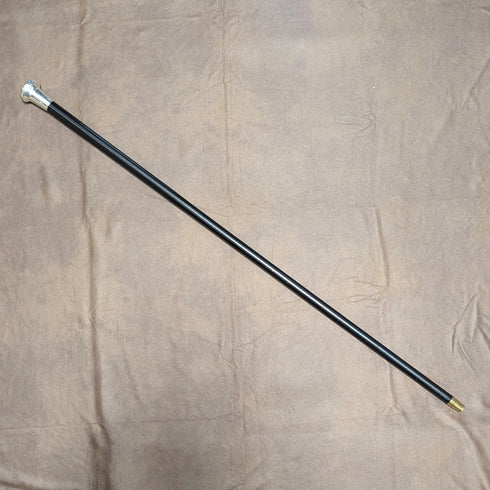 【取置中】1907年 英国アンティーク 紳士用 純銀製 丸ハンドル ステッキ 杖 92cm