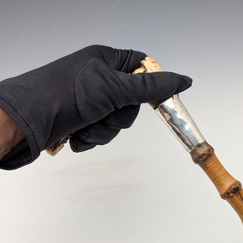 1886 British Antique Riding Crop with Antlers, 50cm