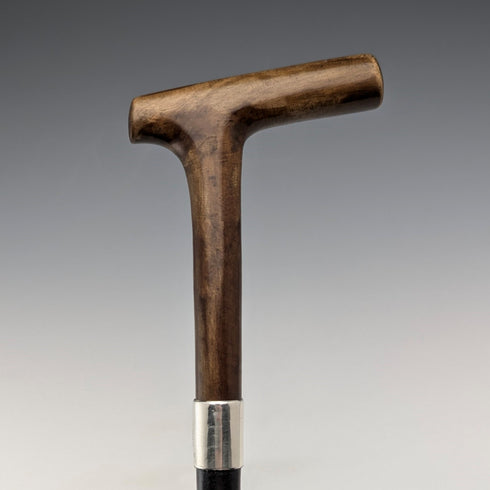 1883 年英國古董女士手拿包手柄純銀裝飾手杖 81 厘米