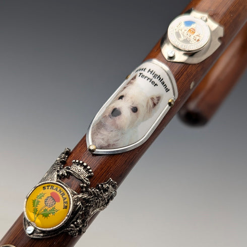 復古男士旅遊手杖棕色軸 94 厘米