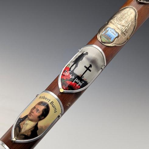 復古男士旅遊手杖棕色軸 94 厘米