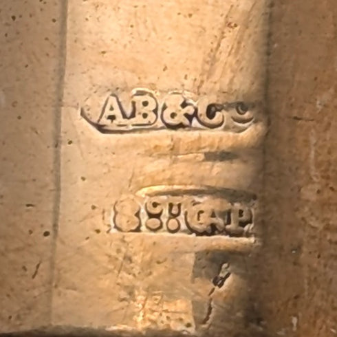 英國古董男士鹿角 L 形手柄手杖 86 厘米